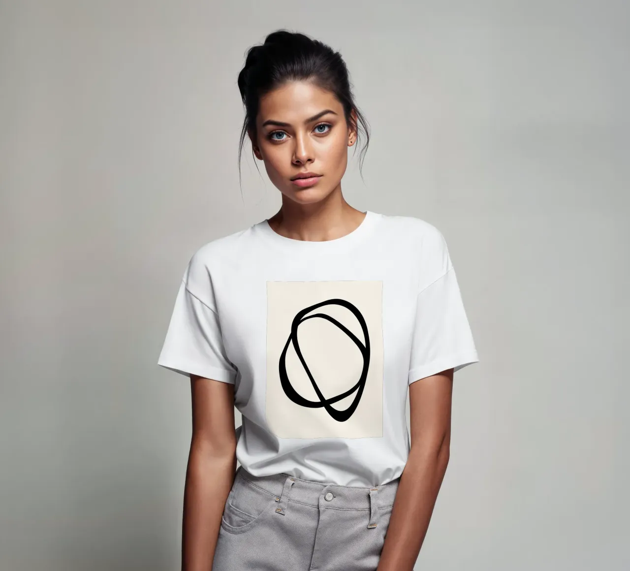 Interlocking Two CB | Minimalist Line Abstract T-Shirt von sabidussi