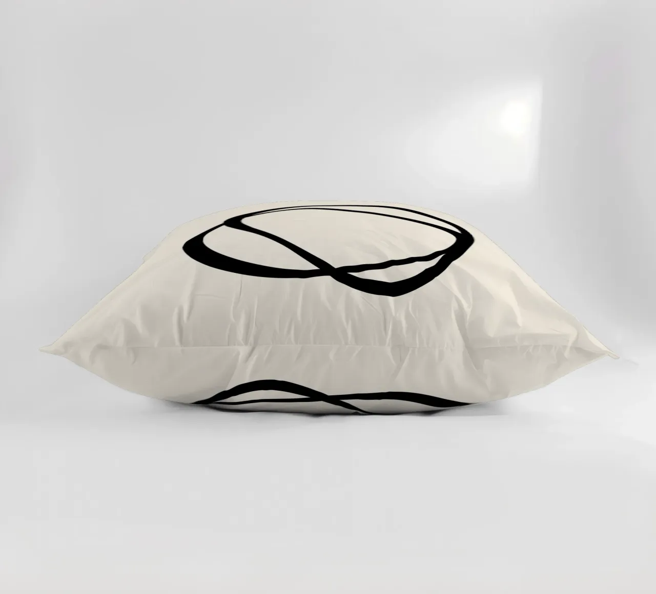 Interlocking Two CB | Minimalist Line Abstract decorative cushion by sabidussi