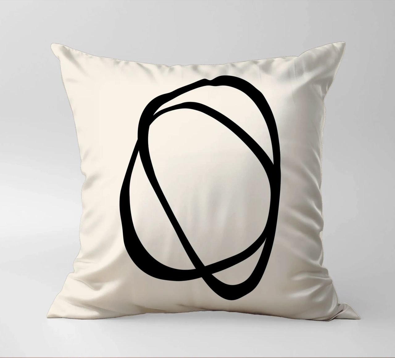 Interlocking Two CB | Minimalist Line Abstract cuscino da sabidussi