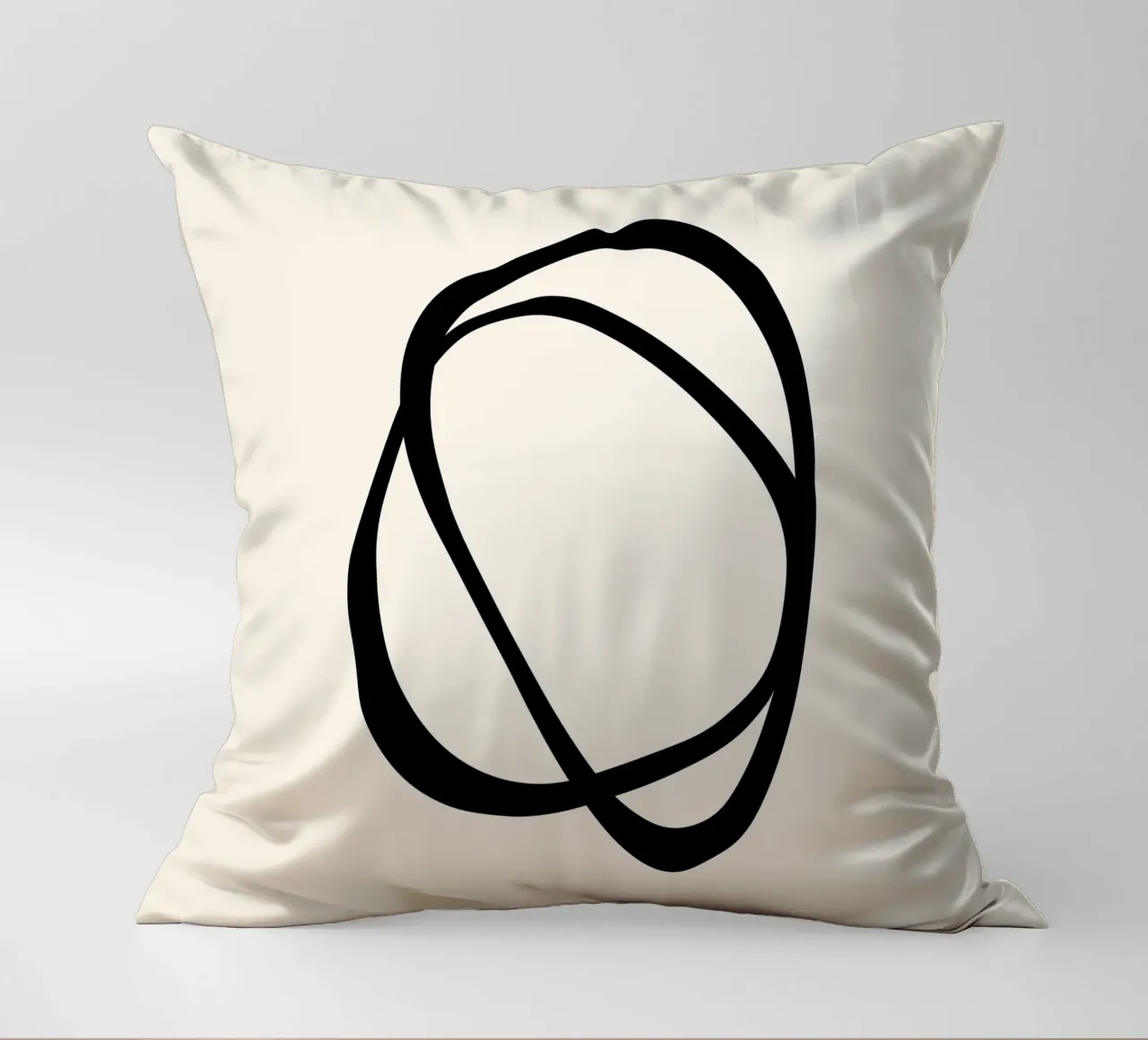Interlocking Two CB | Minimalist Line Abstract cuscino da sabidussi