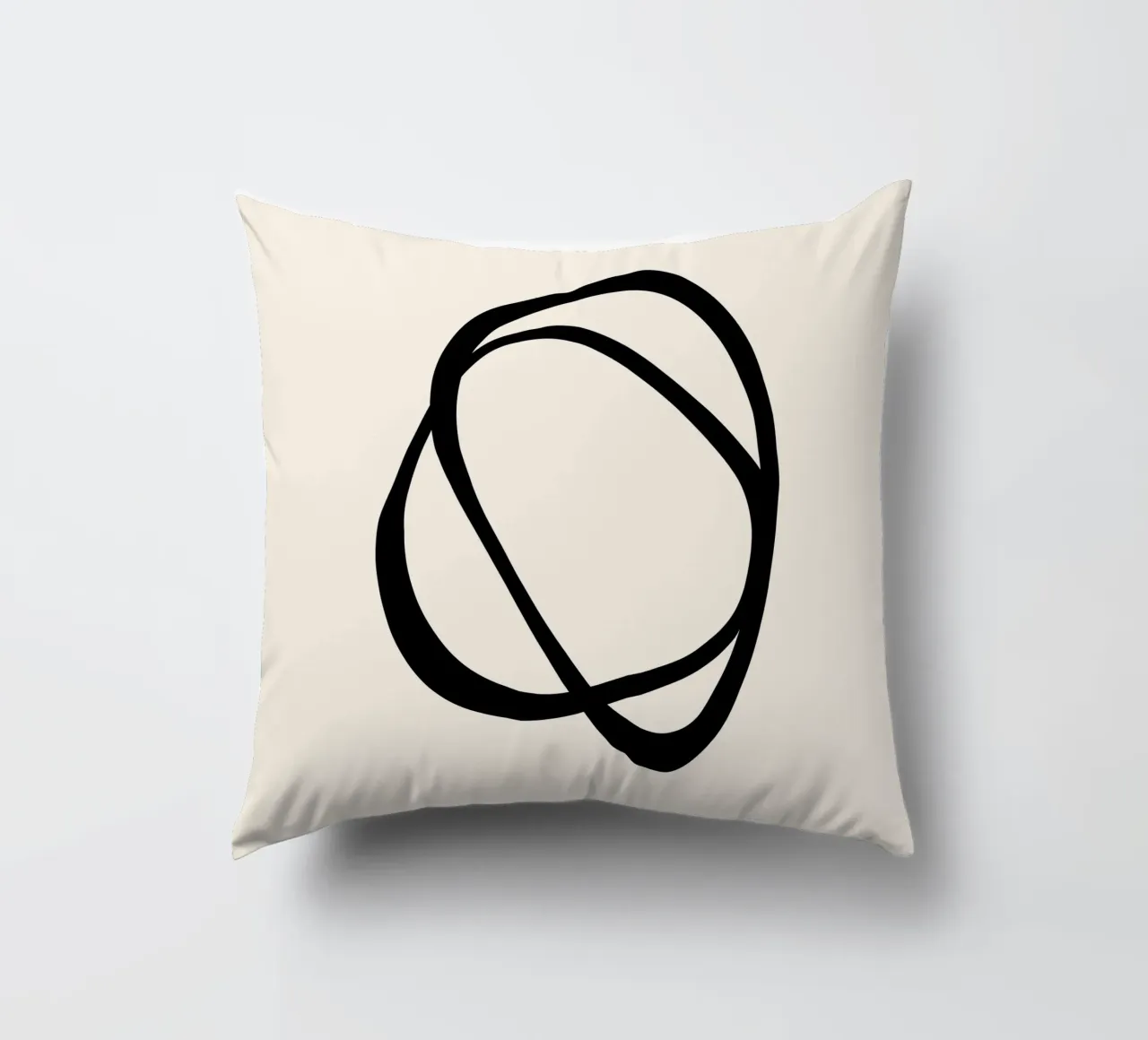 Interlocking Two CB | Minimalist Line Abstract cuscino da sabidussi