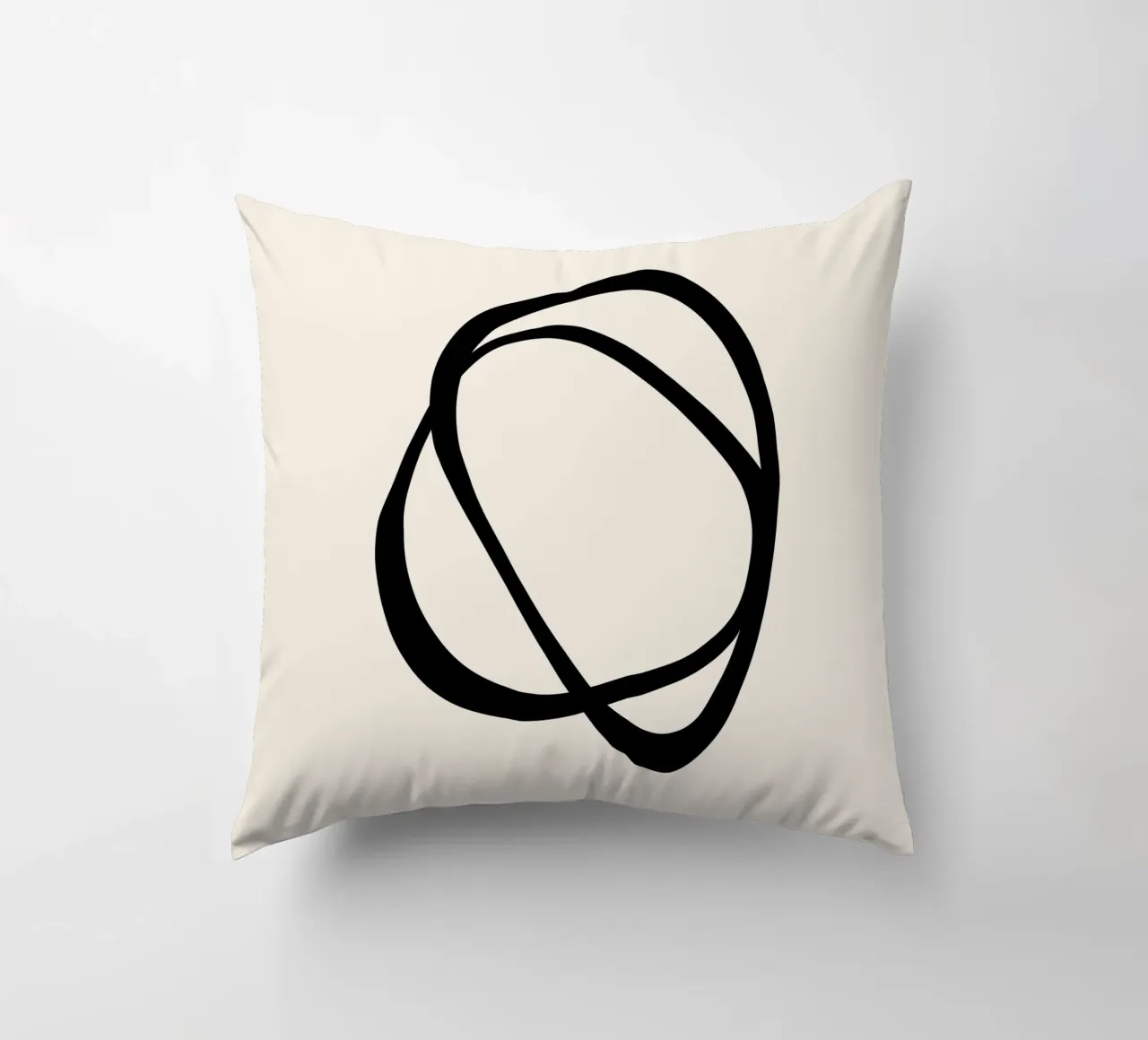 Interlocking Two CB | Minimalist Line Abstract cuscino da sabidussi