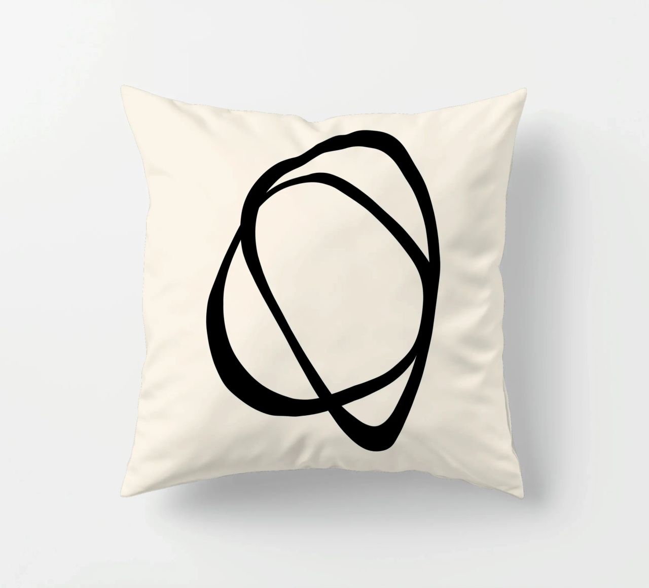 Interlocking Two CB | Minimalist Line Abstract cuscino da sabidussi