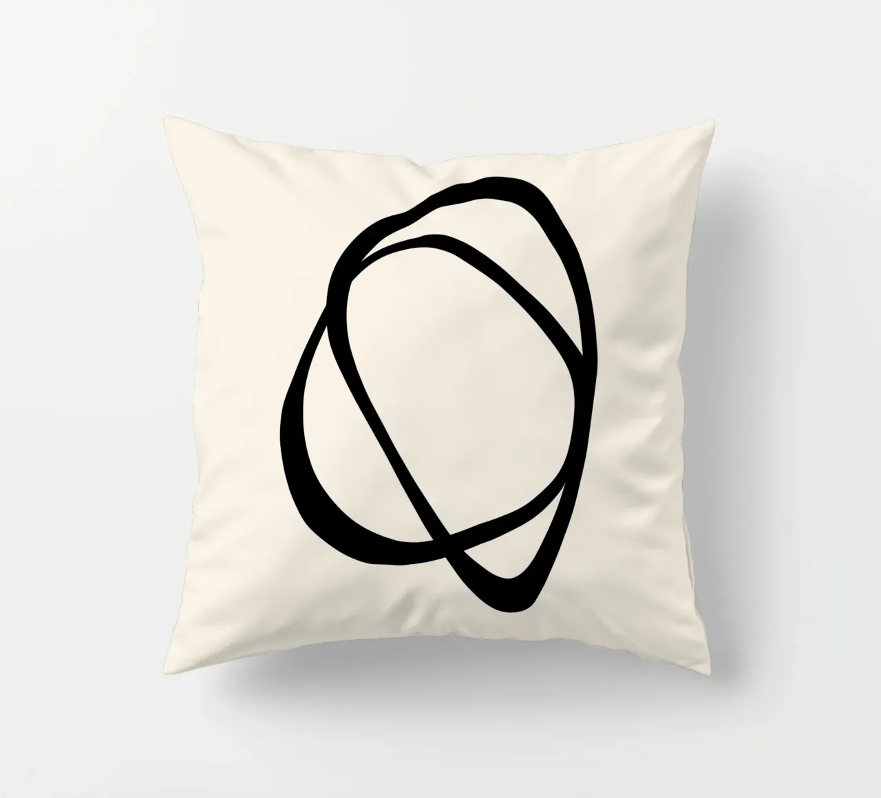 Interlocking Two CB | Minimalist Line Abstract cuscino da sabidussi