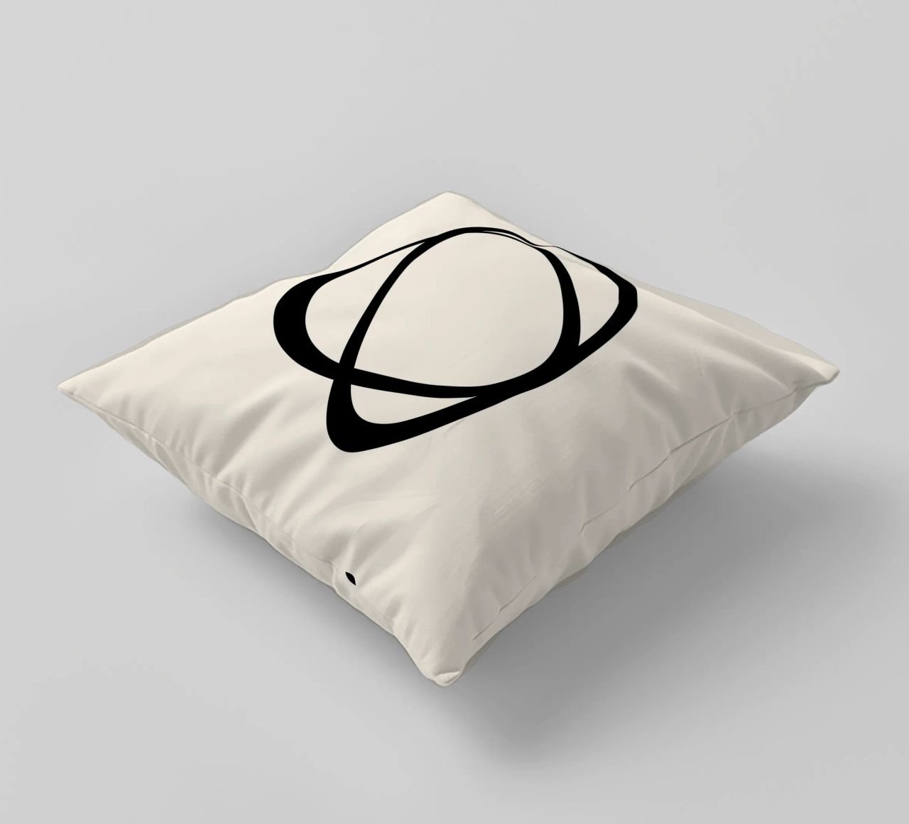 Interlocking Two CB | Minimalist Line Abstract cuscino da sabidussi