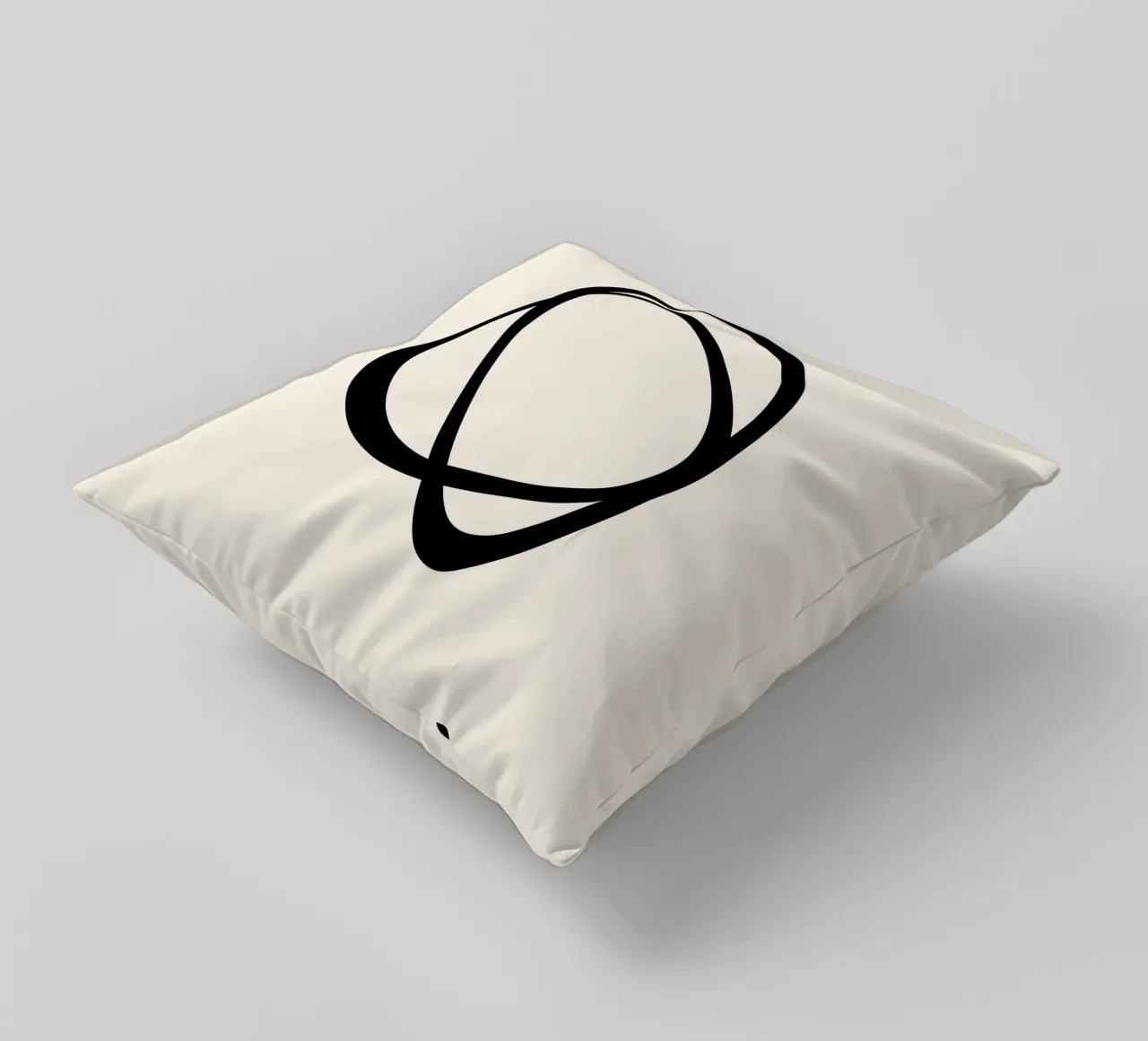 Interlocking Two CB | Minimalist Line Abstract cuscino da sabidussi