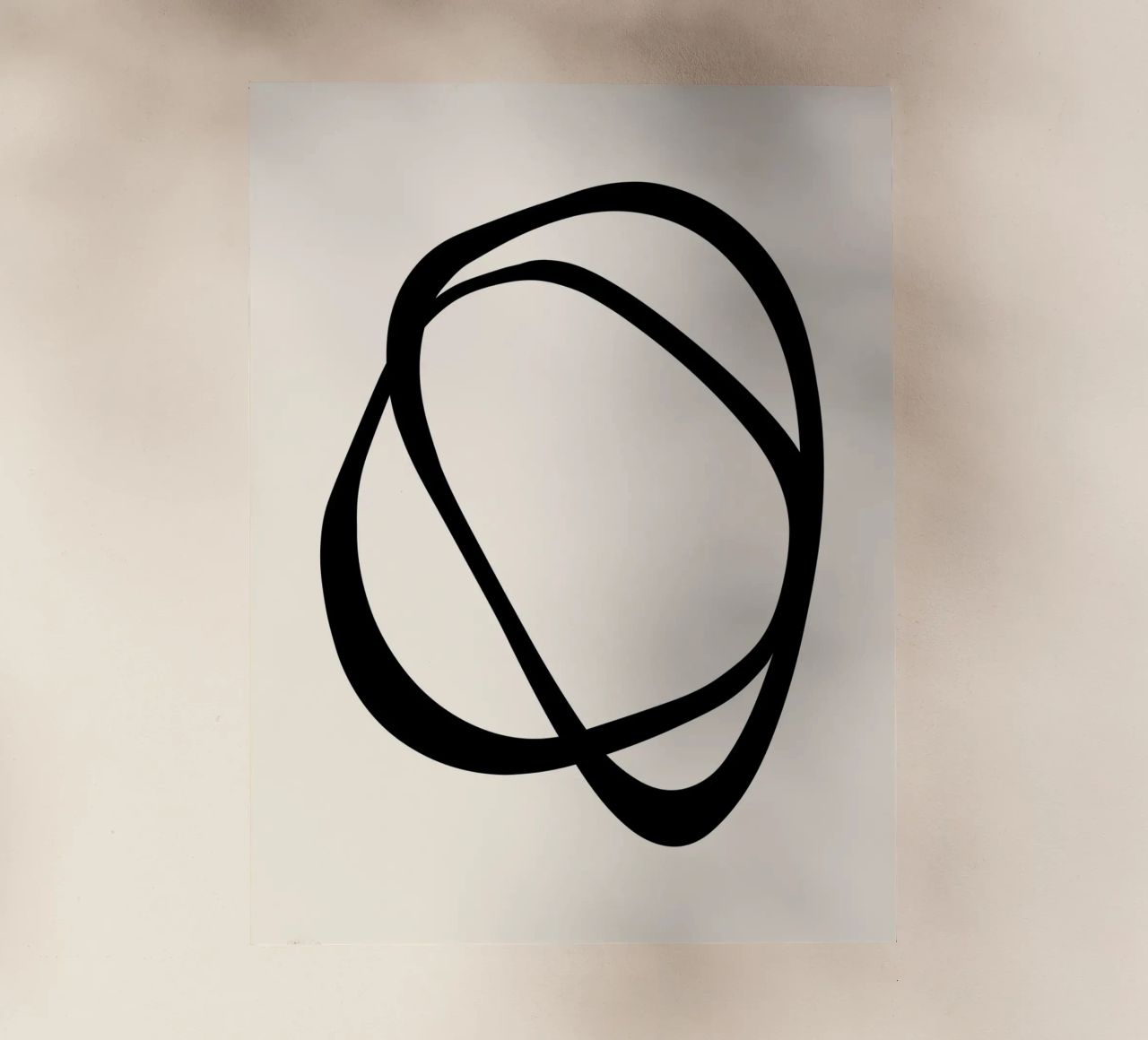 Interlocking Two CB | Minimalist Line Abstract Backlit Folie von sabidussi