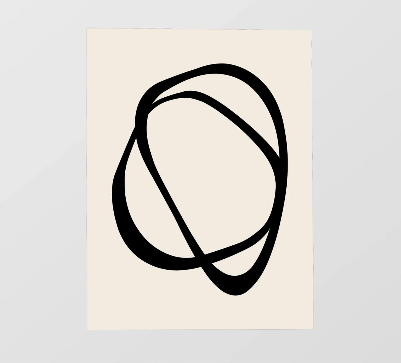 Interlocking Two CB | Minimalist Line Abstract Backlit Folie von sabidussi
