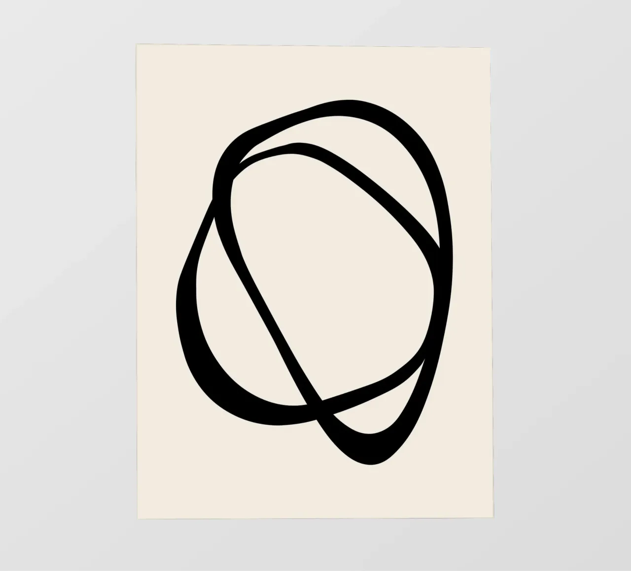 Interlocking Two CB | Minimalist Line Abstract Backlit Folie von sabidussi