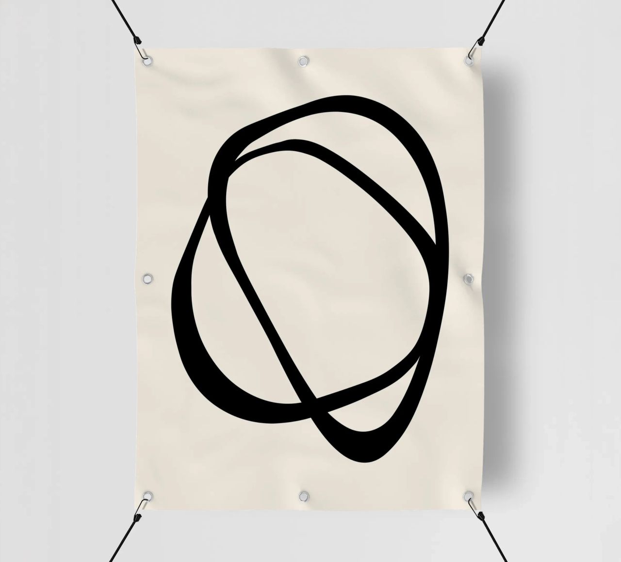 Interlocking Two CB | Minimalist Line Abstract PVC Plane von sabidussi