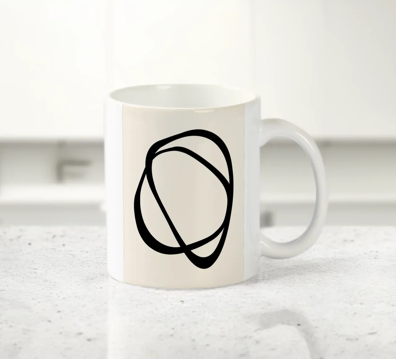 Interlocking Two CB | Minimalist Line Abstract tazza in ceramica da sabidussi