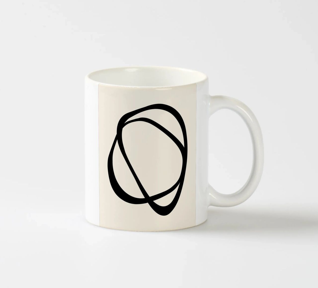 Interlocking Two CB | Minimalist Line Abstract Keramik Tasse von sabidussi