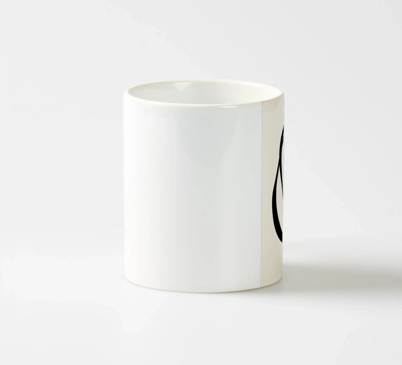Interlocking Two CB | Minimalist Line Abstract Keramik Tasse von sabidussi