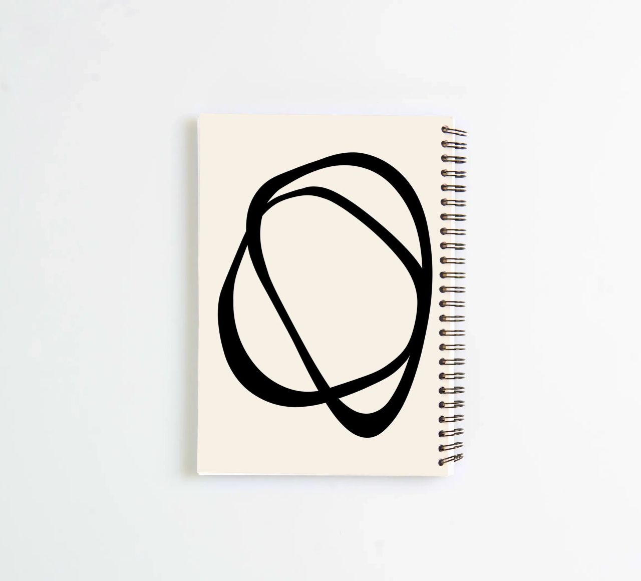 Interlocking Two CB | Minimalist Line Abstract Ringbuch von sabidussi