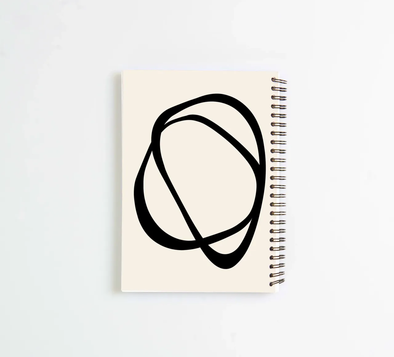 Interlocking Two CB | Minimalist Line Abstract Ringbuch von sabidussi