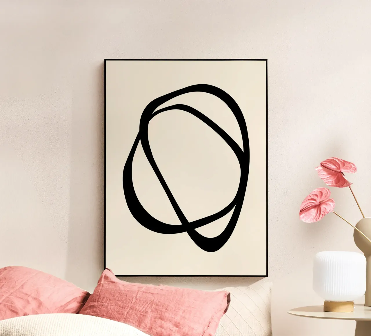 Interlocking Two CB | Minimalist Line Abstract plexiglas de sabidussi