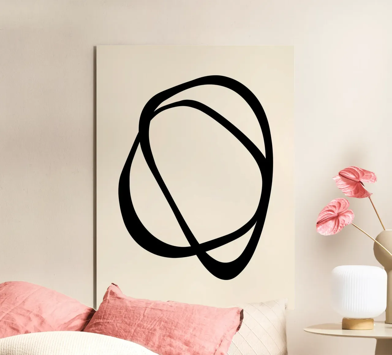 Interlocking Two CB | Minimalist Line Abstract alluminio dibond da sabidussi