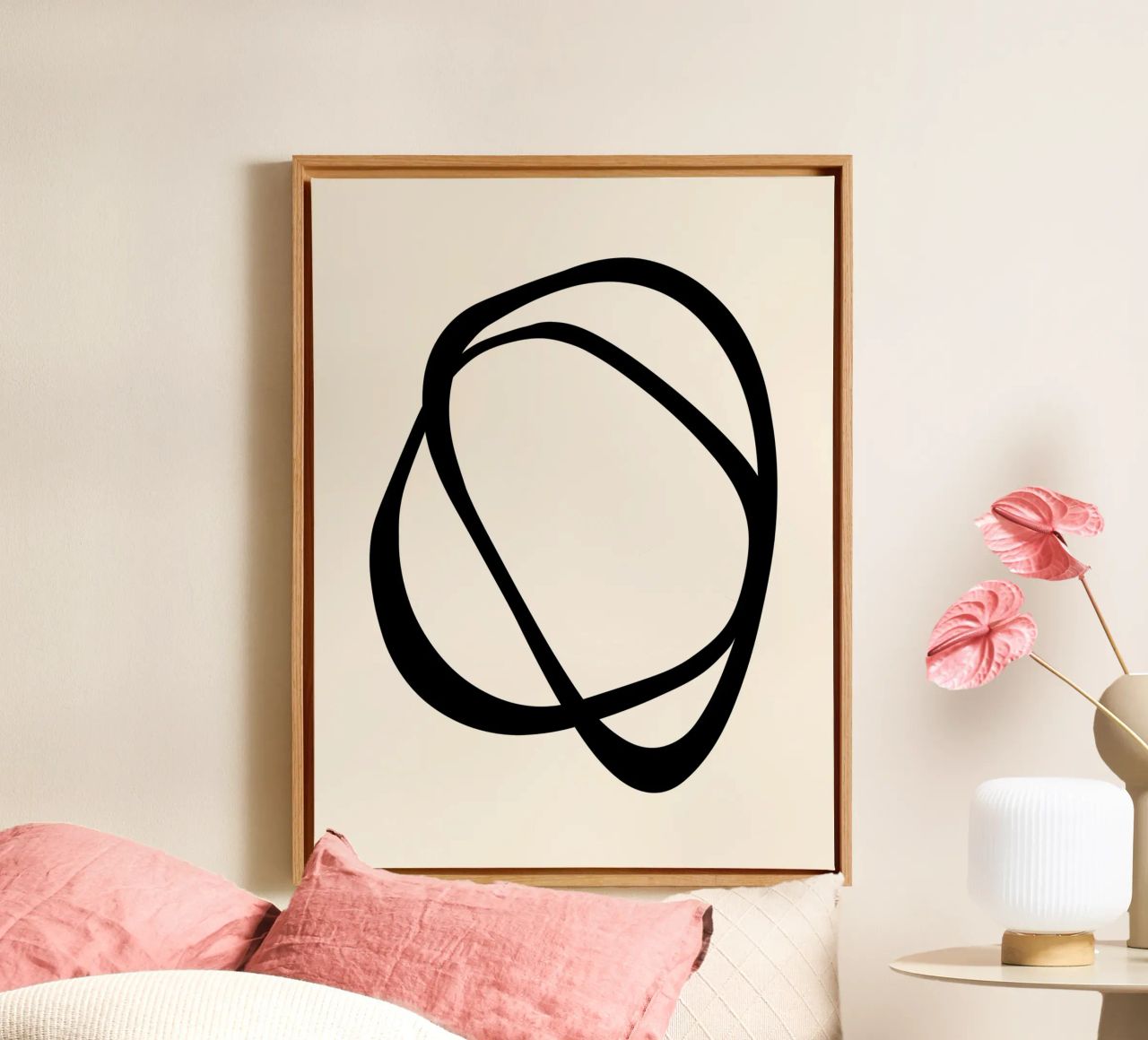 Interlocking Two CB | Minimalist Line Abstract Leinwand von sabidussi
