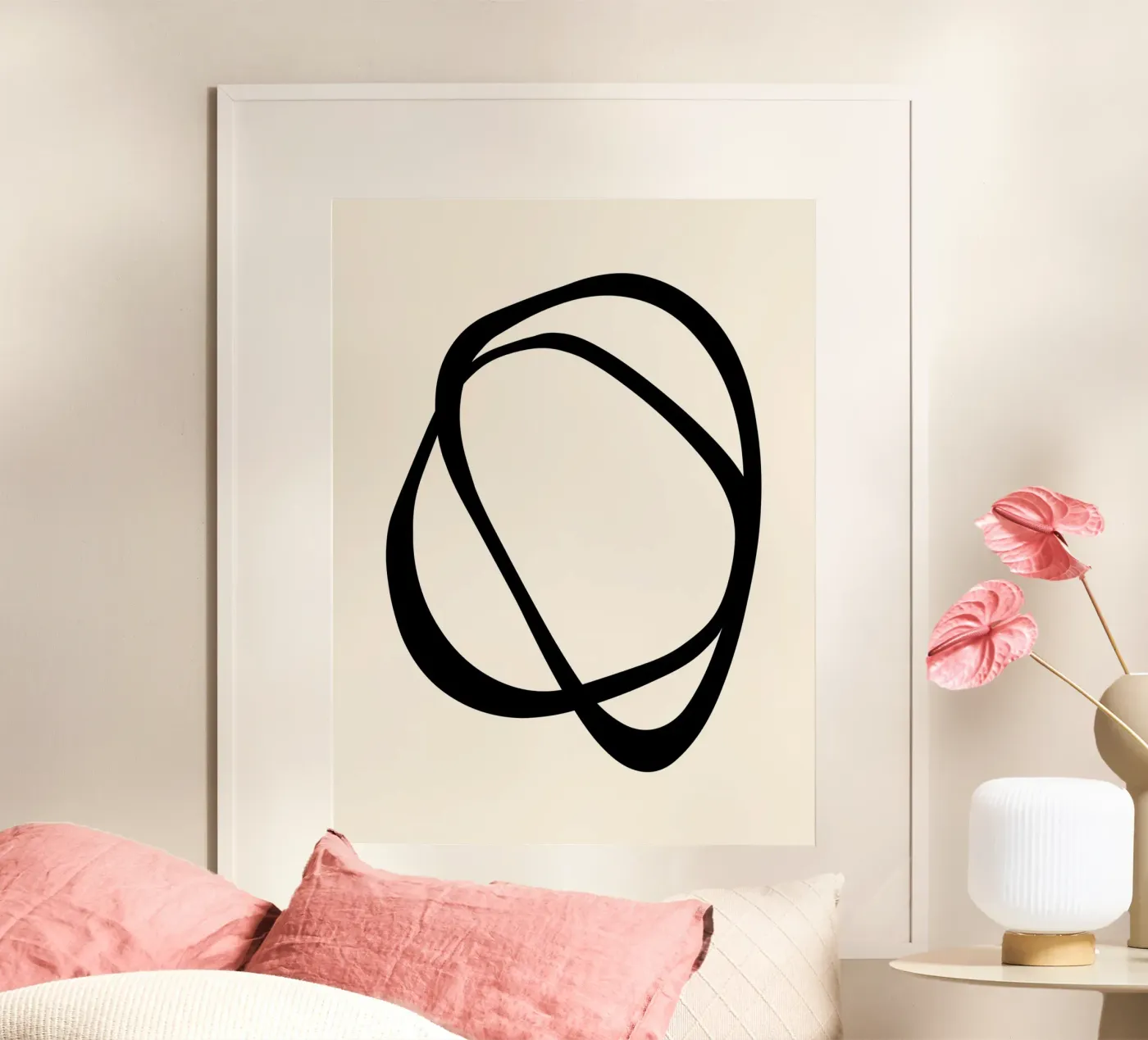 Interlocking Two CB | Minimalist Line Abstract poster da sabidussi