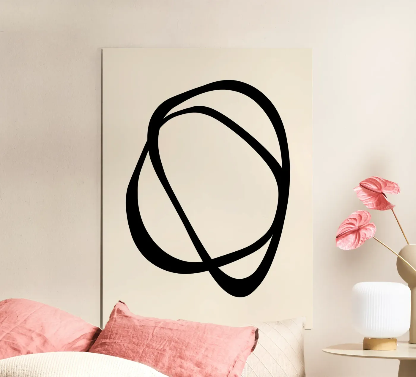 Interlocking Two CB | Minimalist Line Abstract poster da sabidussi