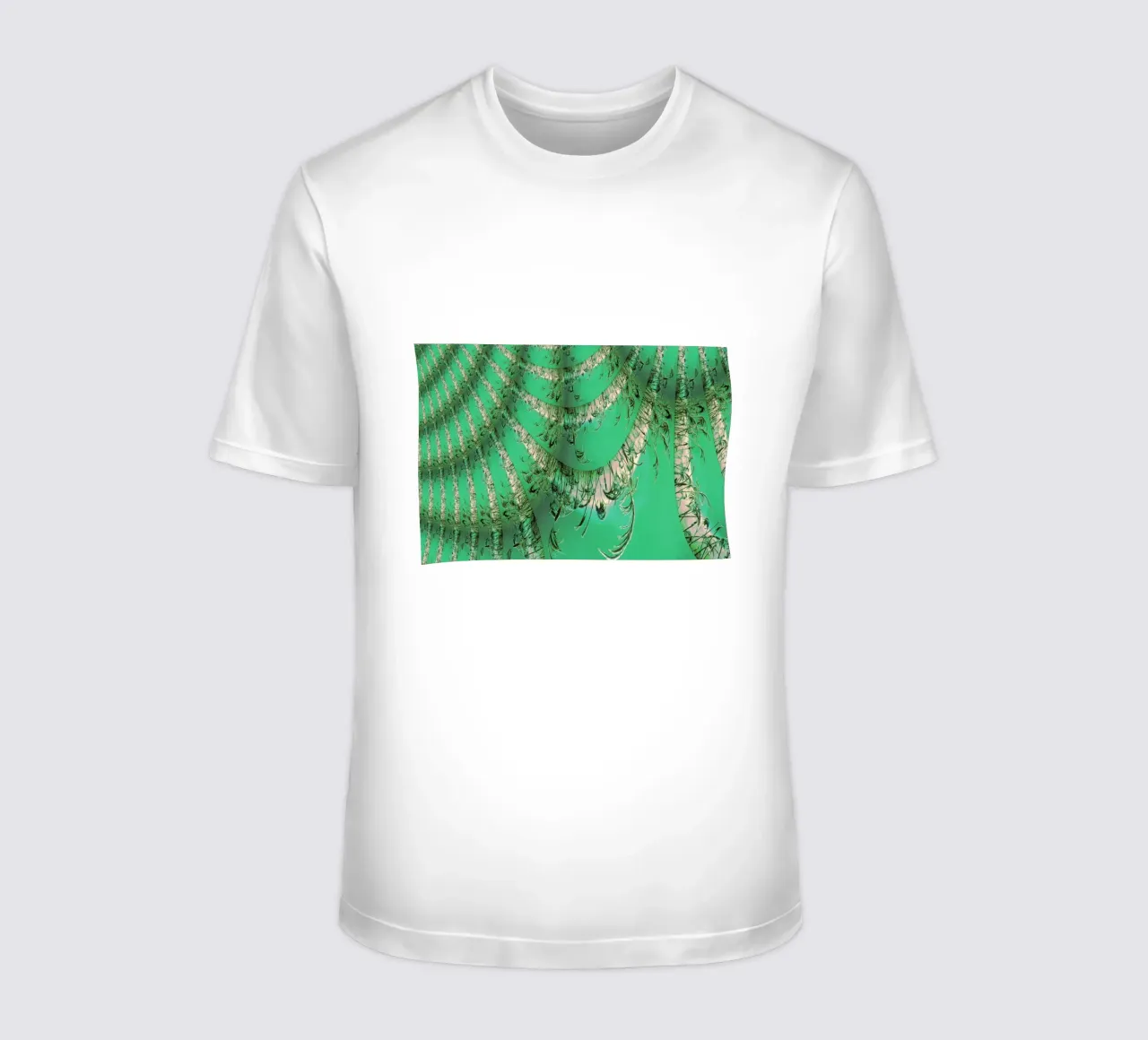 Abstraktes dynamisches Muster in grün und weiß. T-Shirt von Something for you