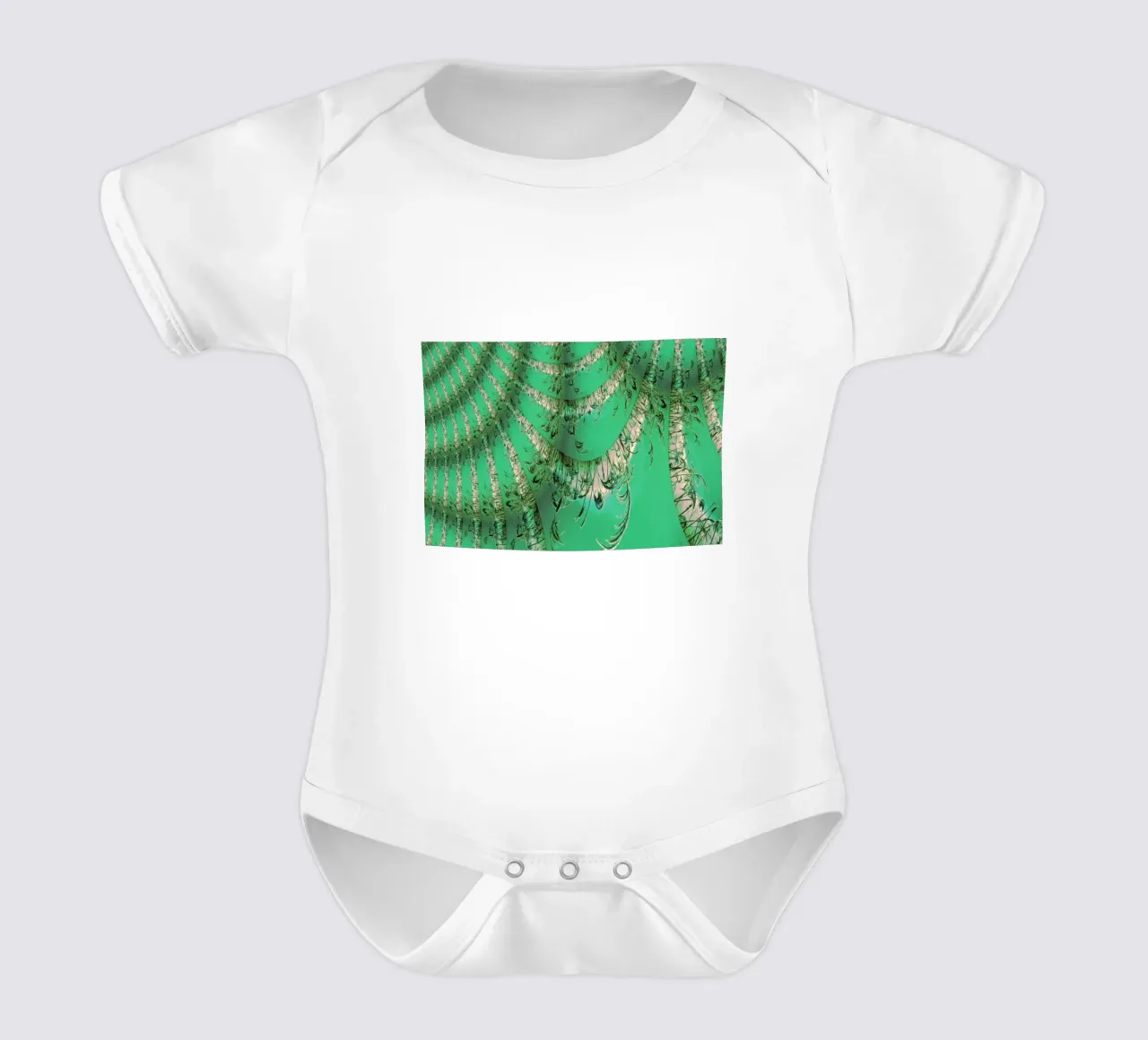 Motif dynamique abstrait en vert et blanc. body bébé de Something for you