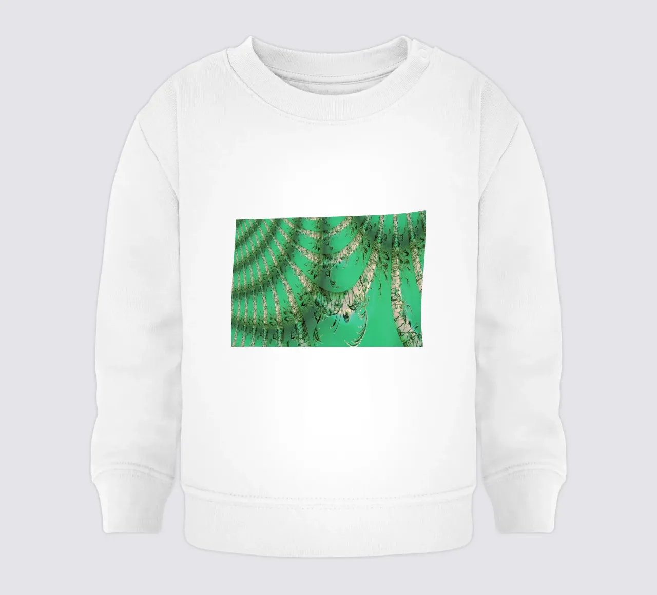 Modello dinamico astratto in verde e bianco. felpa neonato da Something for you
