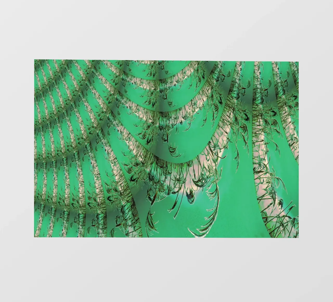 Modello dinamico astratto in verde e bianco. telo in pvc da Something for you
