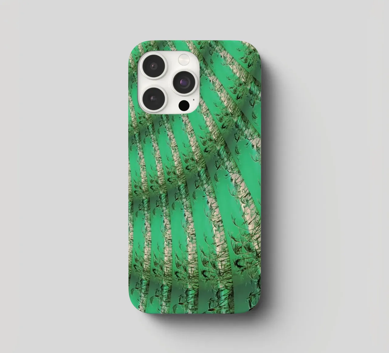 Abstract dynamic pattern in green and white. iphone case by Something for you