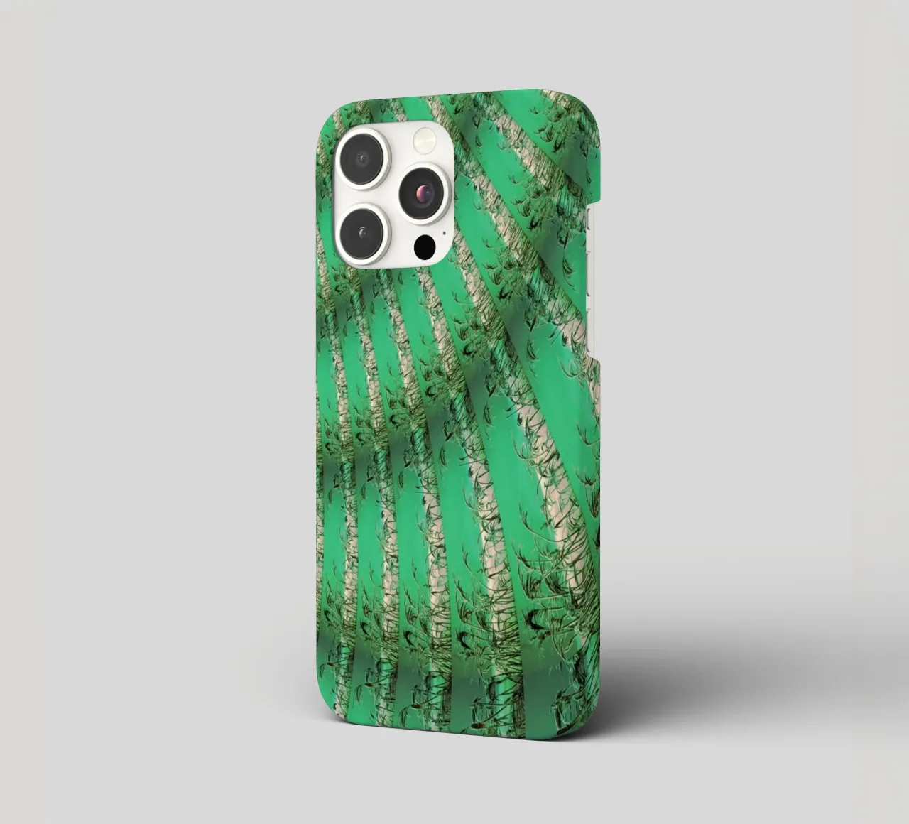 Abstract dynamic pattern in green and white. iphone case by Something for you