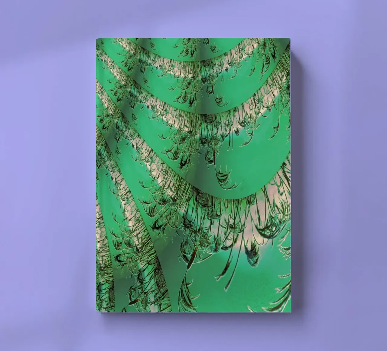 Abstract dynamic pattern in green and white. notebook by Something for you