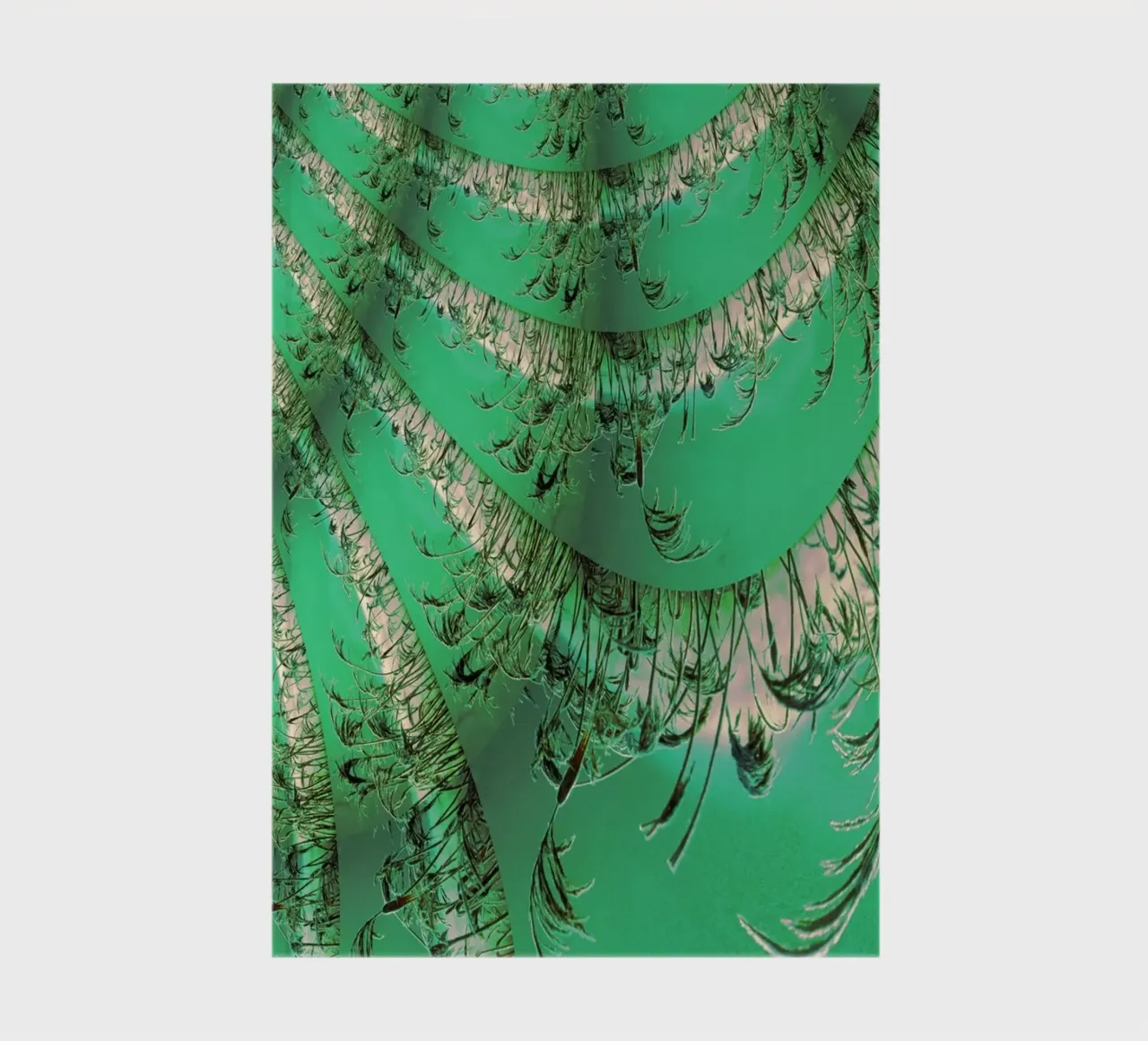 Abstract dynamic pattern in green and white. notebook by Something for you
