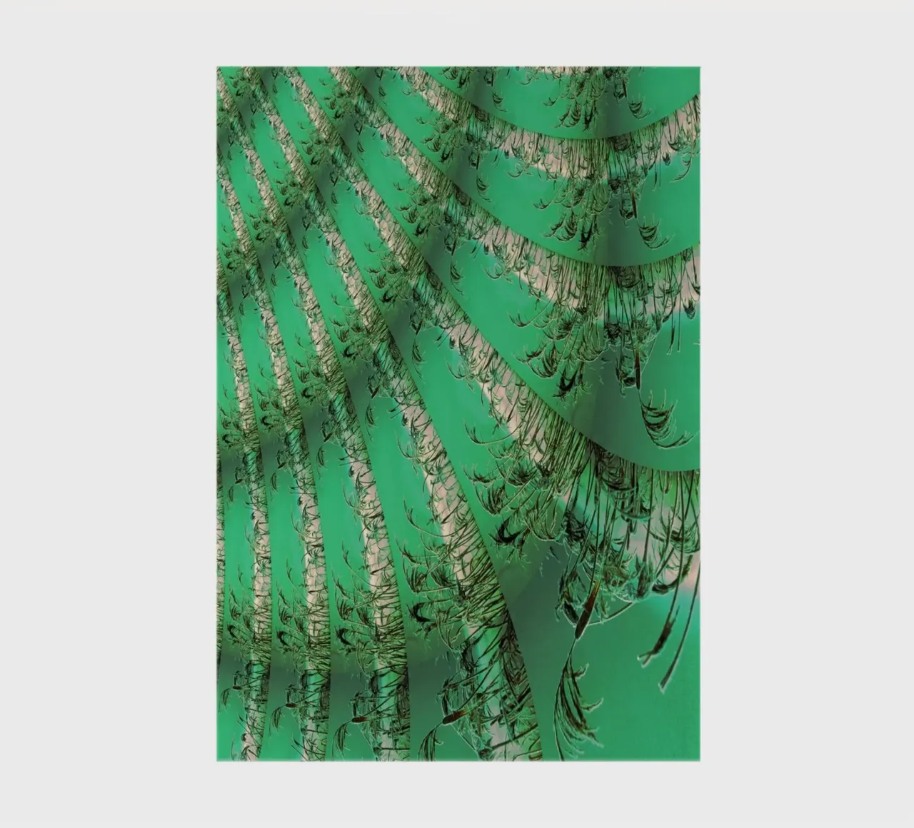 Abstract dynamic pattern in green and white. notebook by Something for you