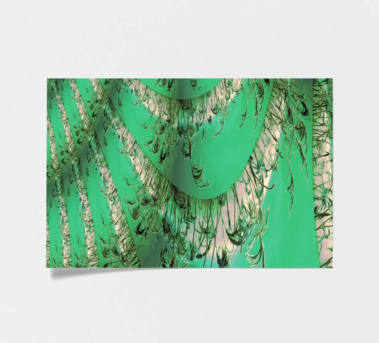 Abstract dynamic pattern in green and white. sticker sheet by Something for you