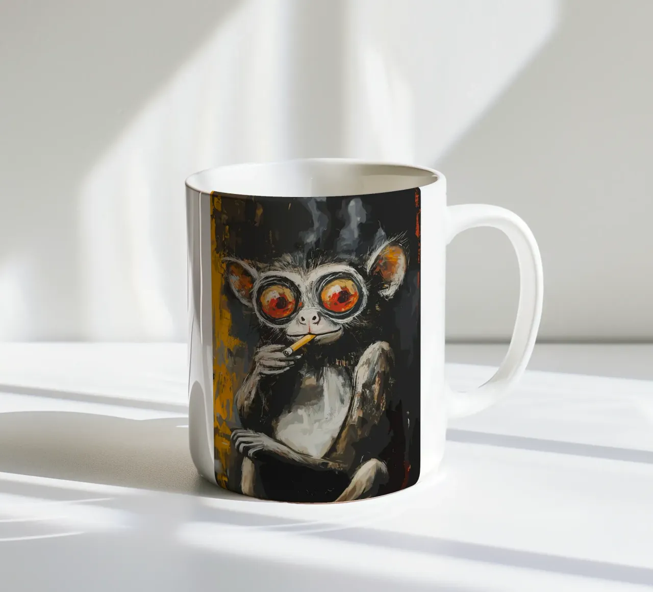 Scimmia fumatrice tazza in ceramica da apple crumble
