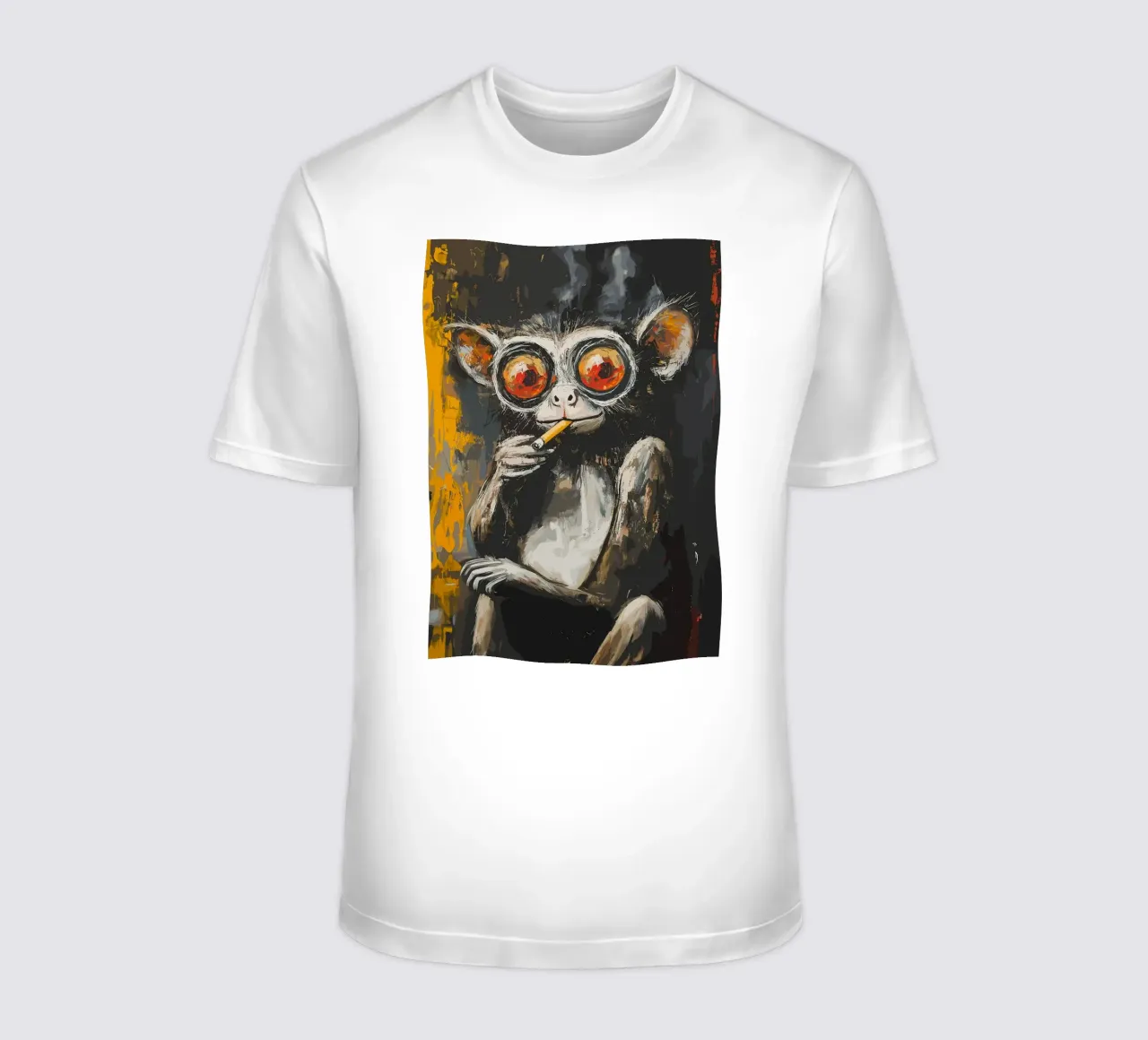 Scimmia fumatrice t-shirt da apple crumble