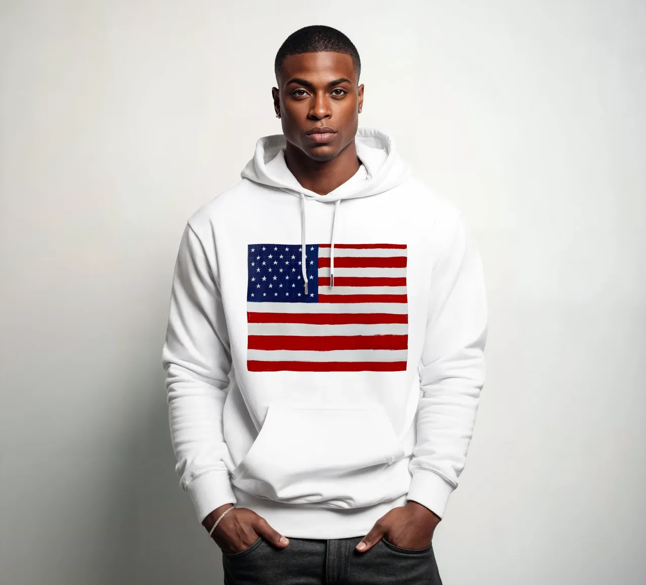 Vlag americano felpa con cappuccio da carol shop