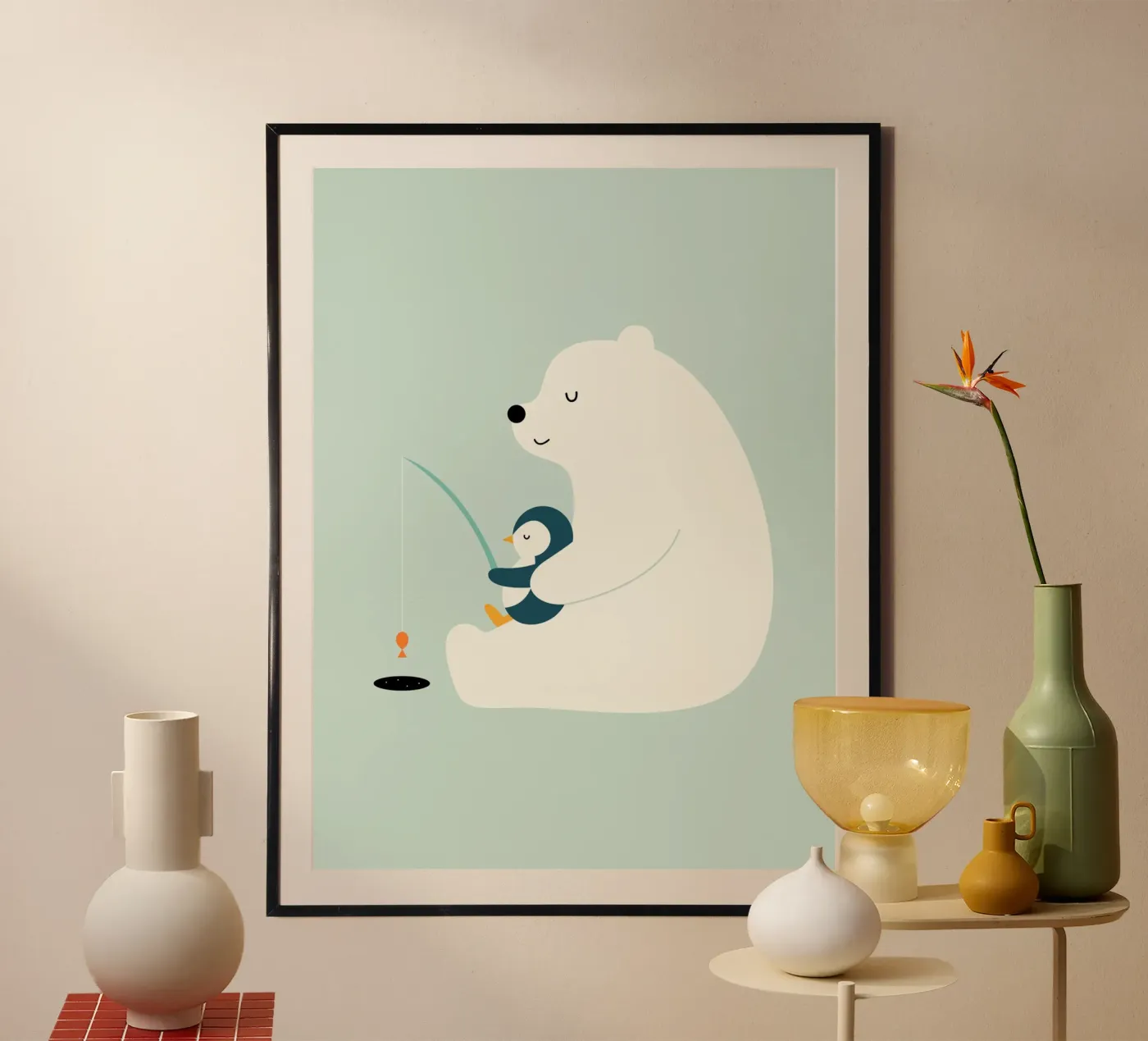 Buddy Poster mit Aluminium Rahmen von Andy Westface