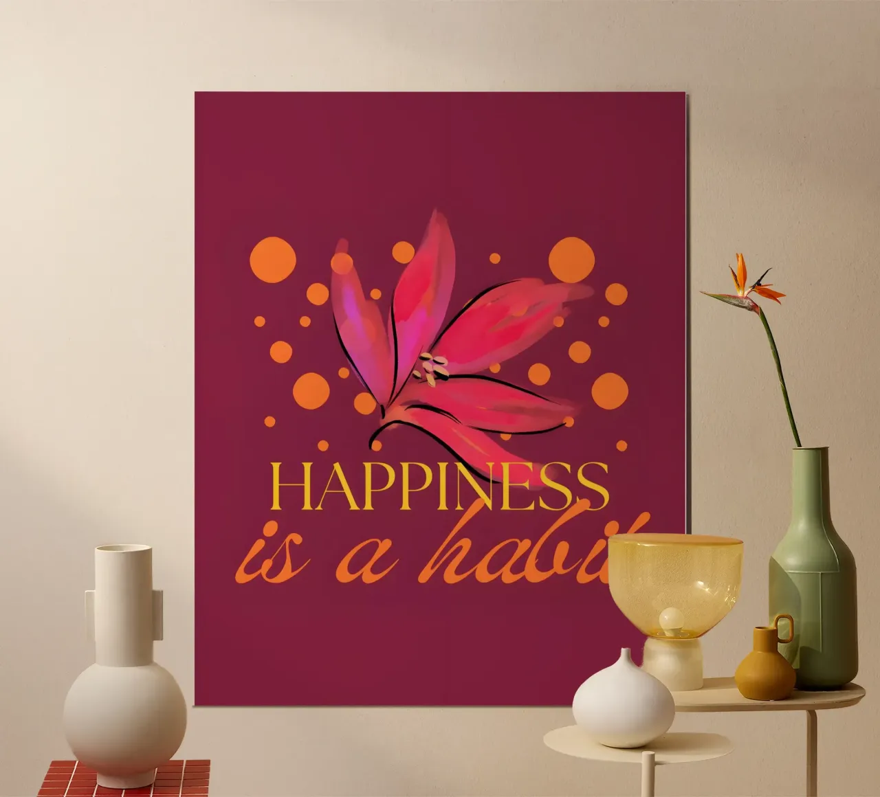 La felicità è un'abitudine carta hahnemühle da Artistic-shop