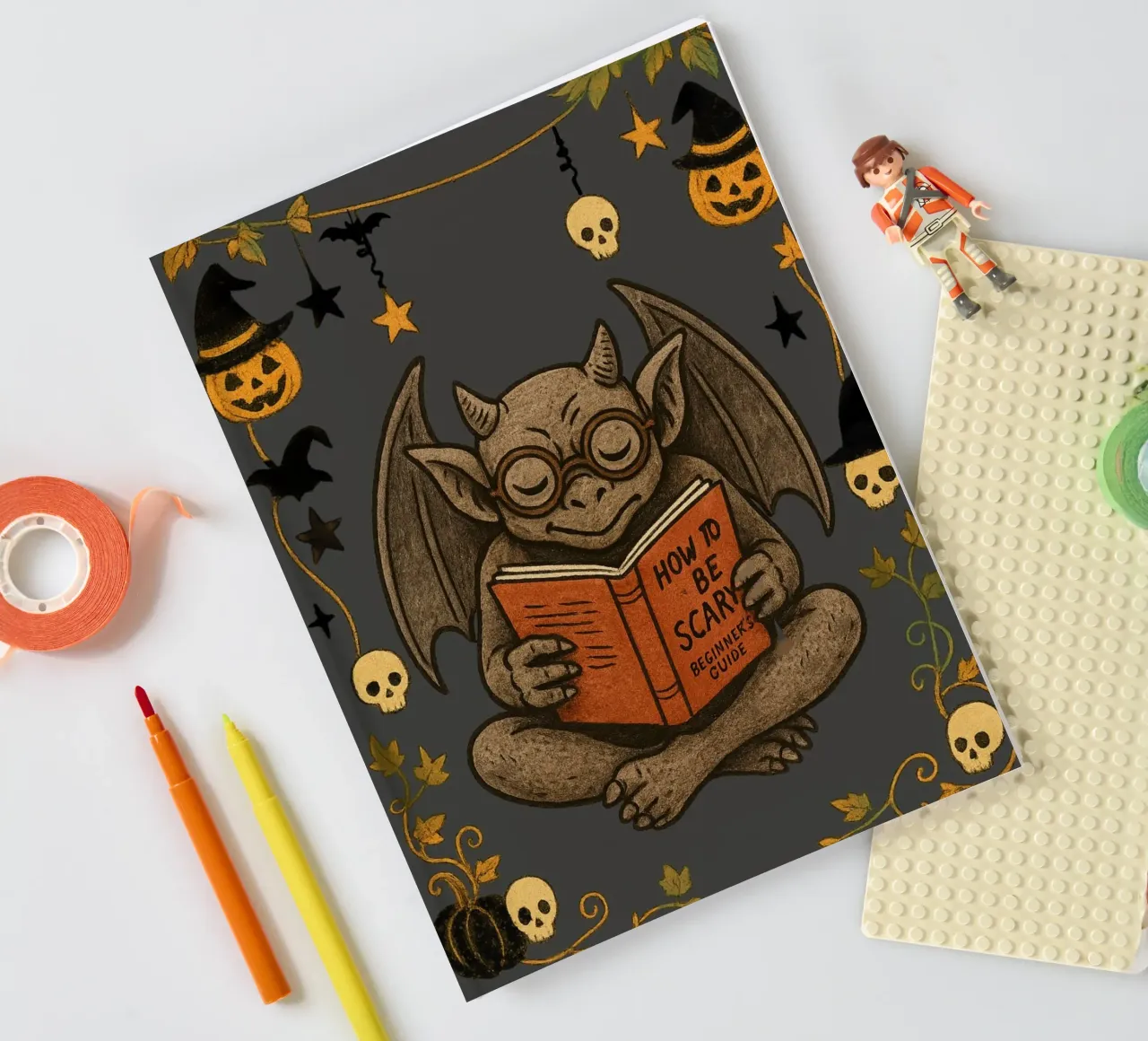 How to be scary notebook by Taika Tori Art