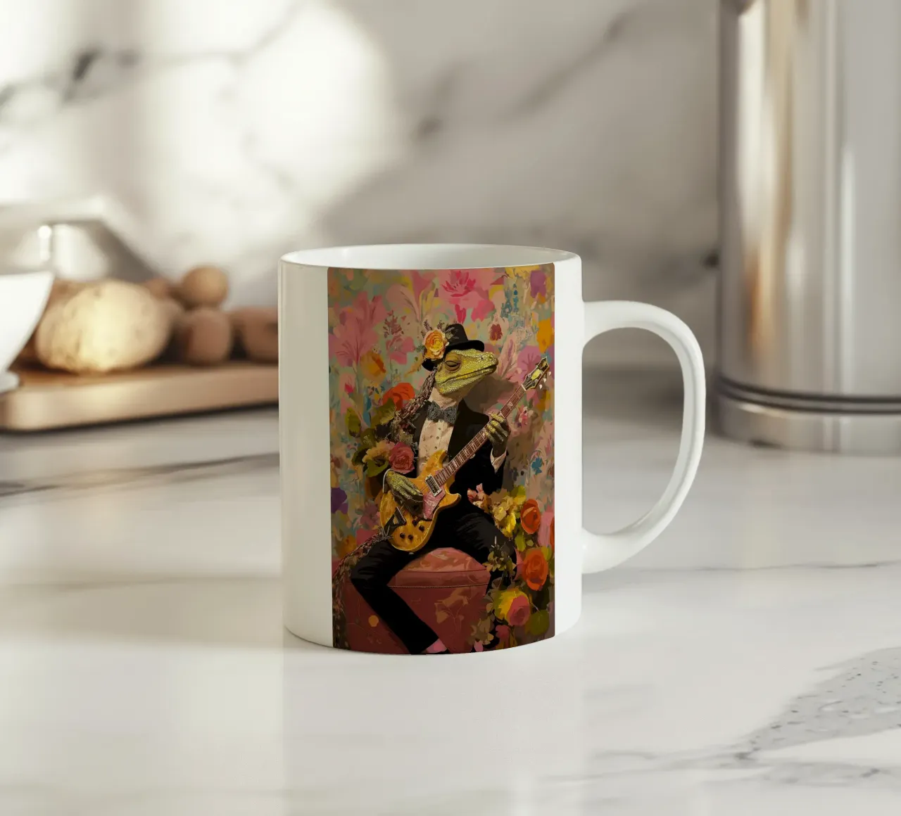 Chitarrista dei Tuxedo Lizard tazza in ceramica da apple crumble