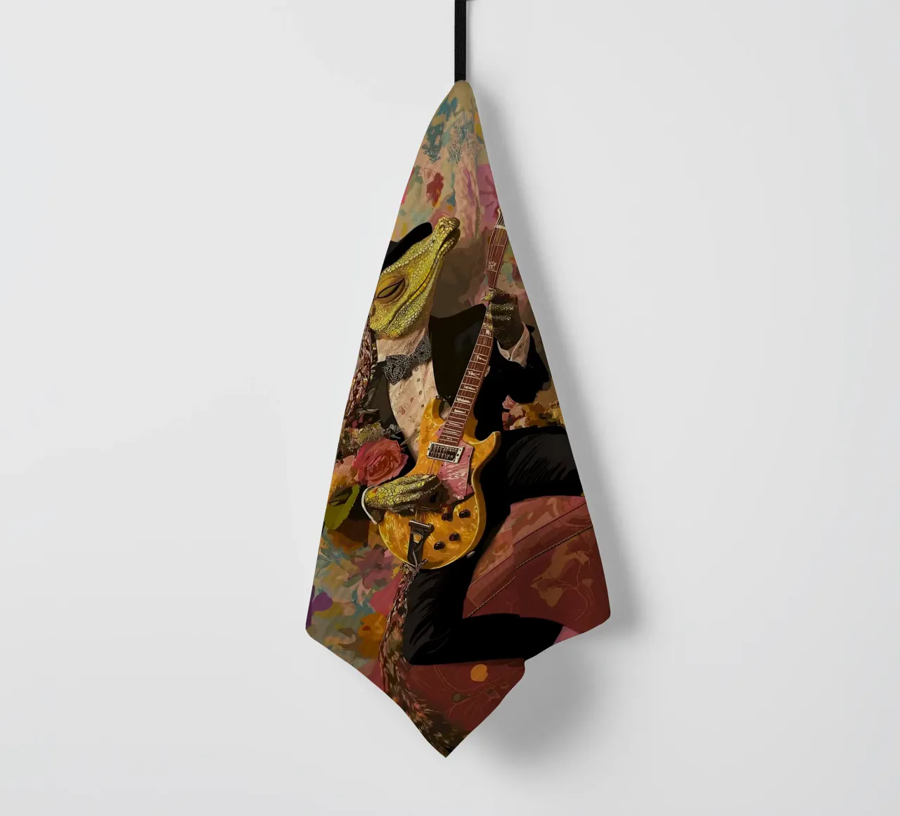 Guitariste de Tuxedo Lizard torchon de apple crumble