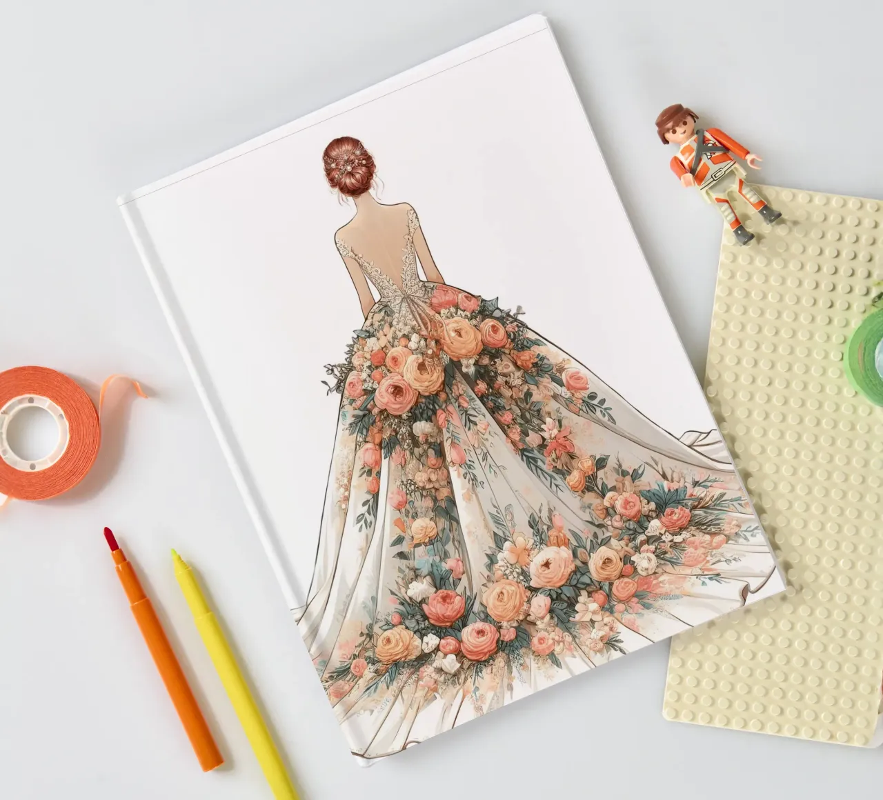 FLORAL DRESS IN BLOOM notebook by ARTOMATIC