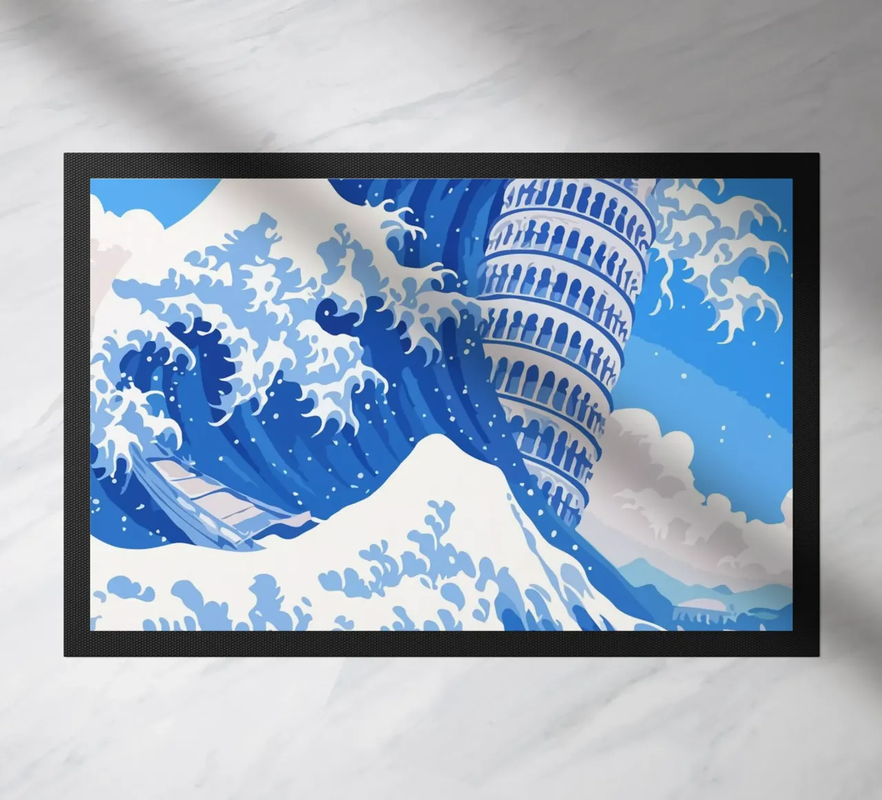 big wave and leaning tower of pisa zerbino da edsonramosart