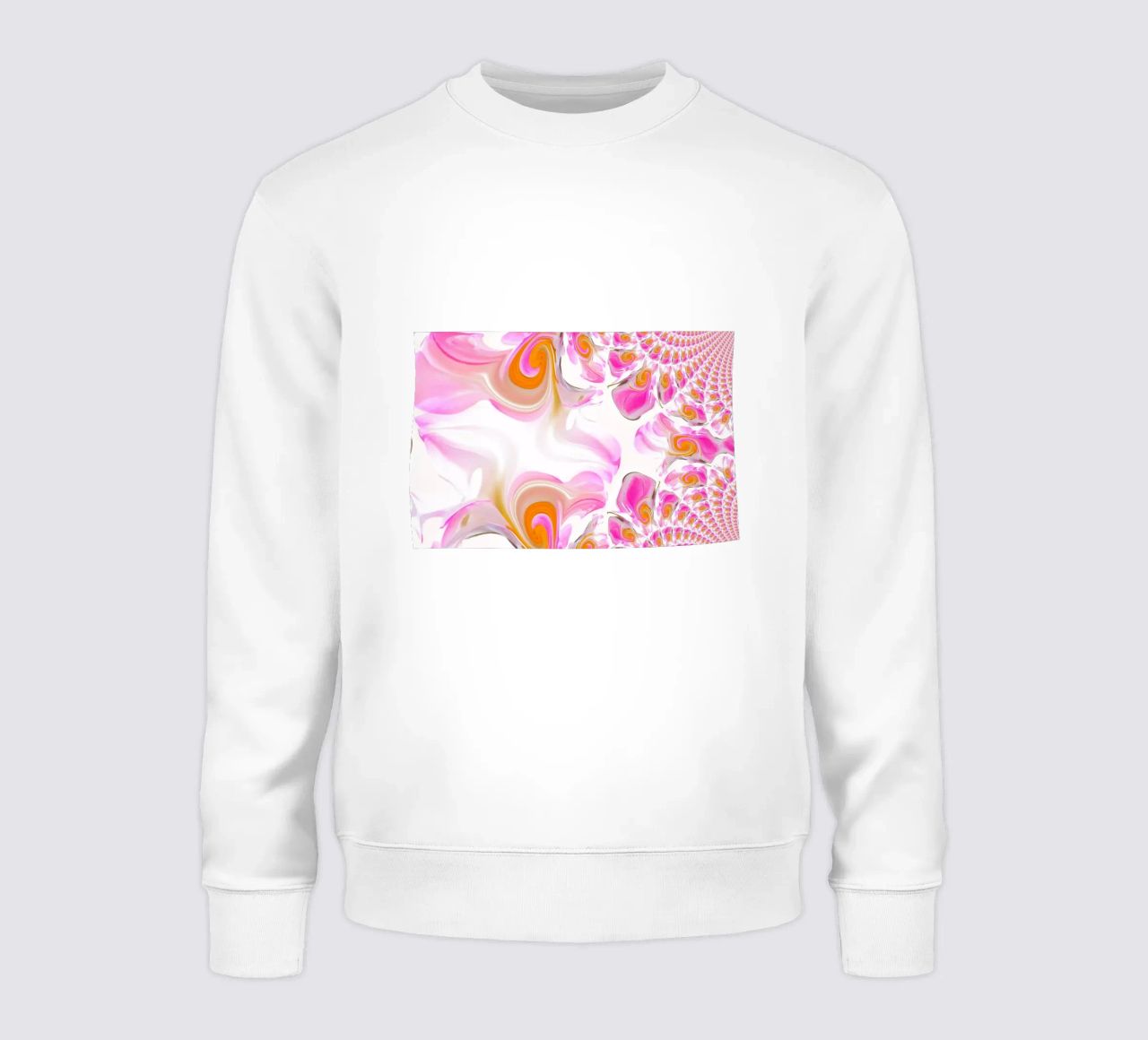 Motivo dinamico astratto in rosa, rosa, arancione e bianco. felpa da Something for you