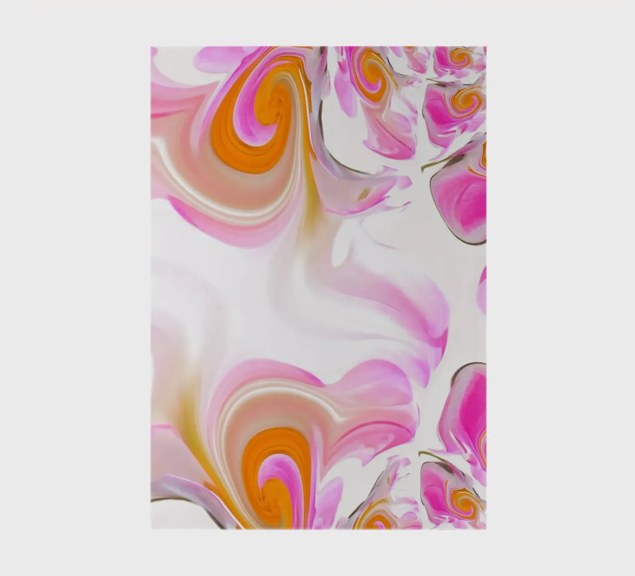 Abstract dynamic pattern in pink, pink, orange and white. notebook by Something for you