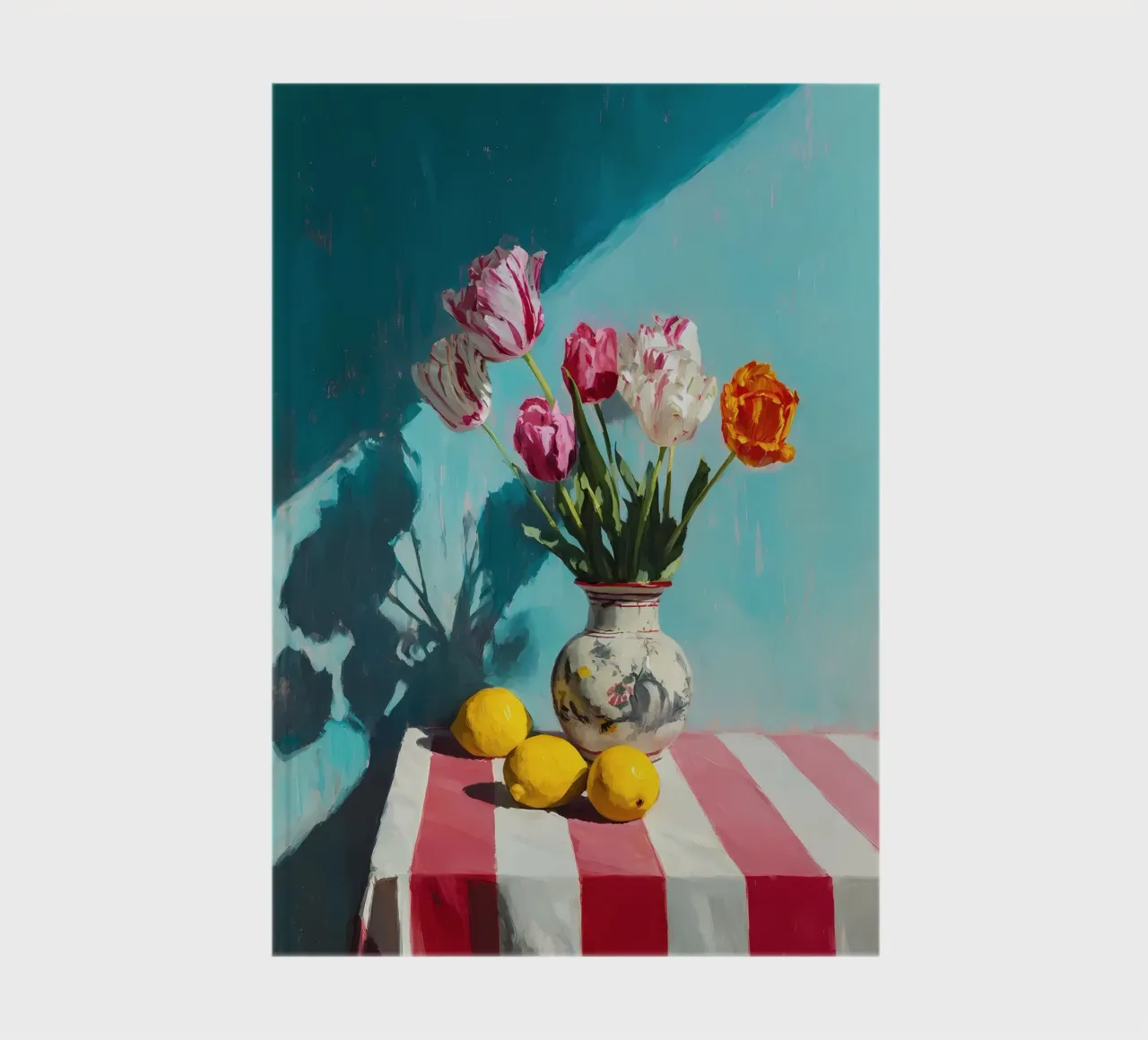 Tulips in vase notebook by IamHomeStudio
