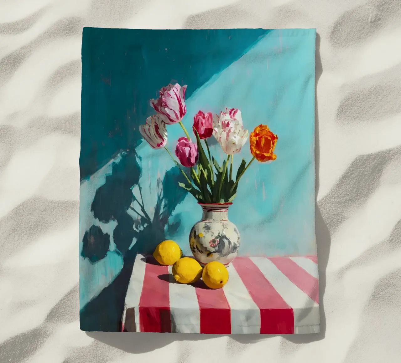 Tulipani in vaso telo mare da IamHomeStudio