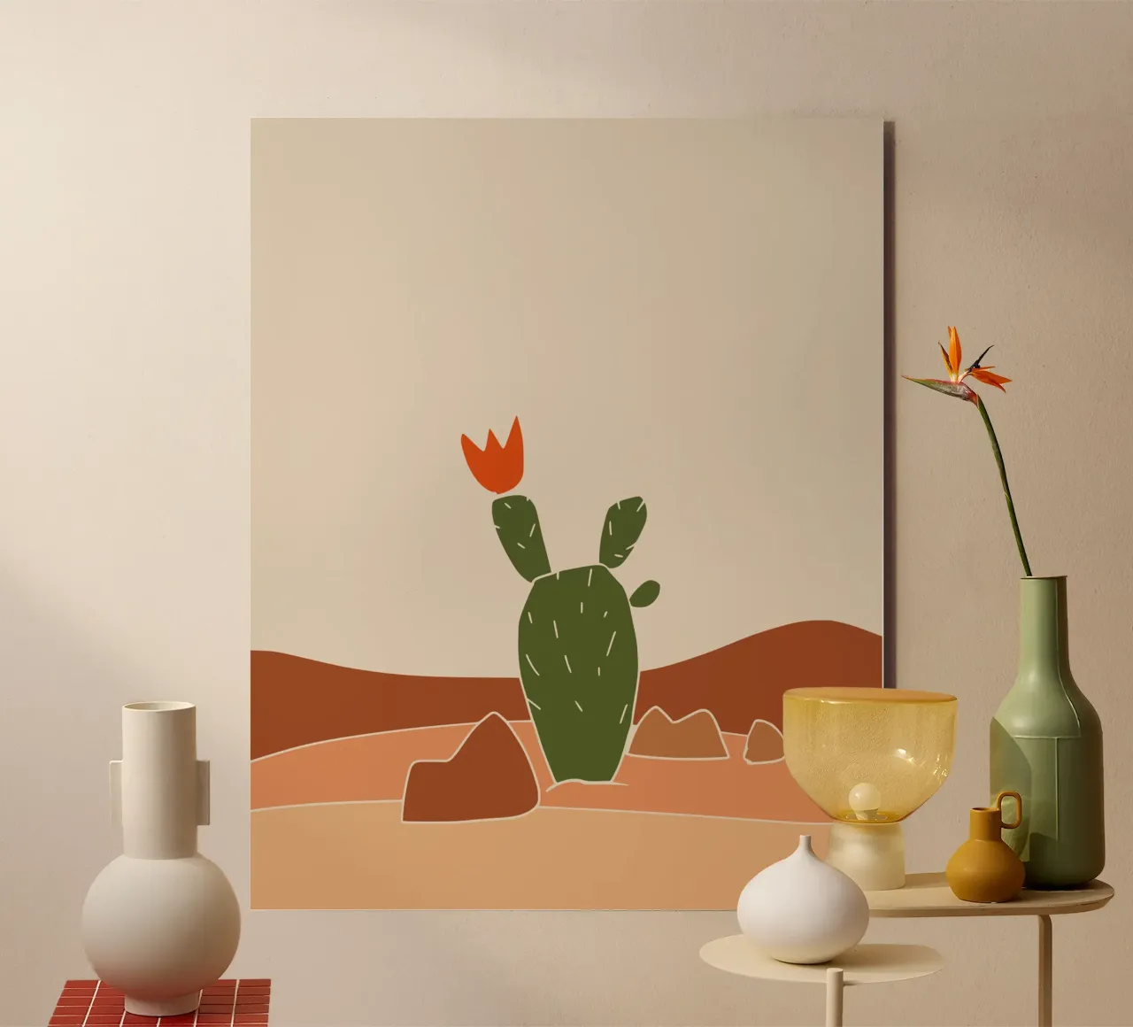 Paesaggio in terracotta 24 alluminio dibond da Little Dean