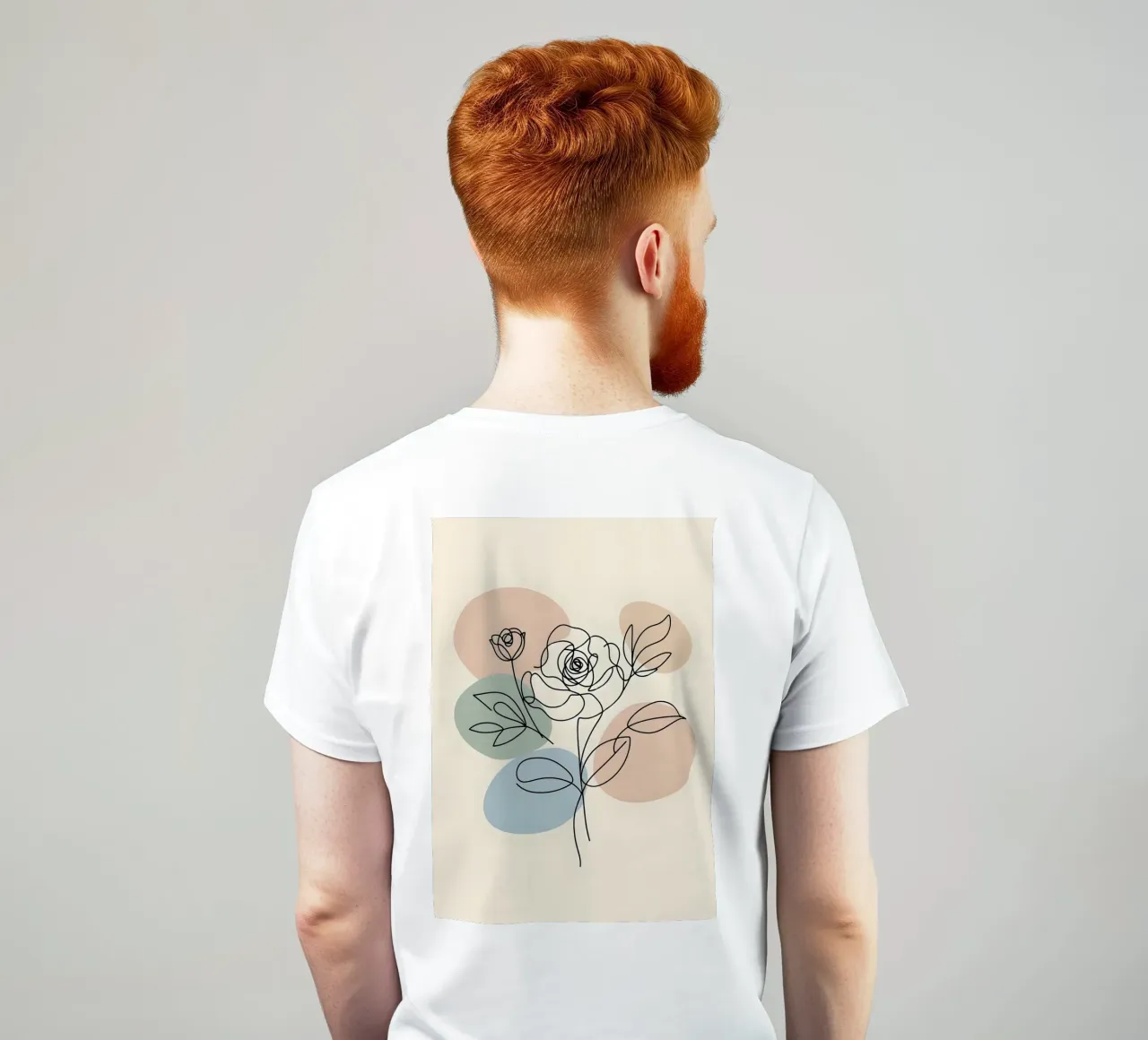 Line art minimalista di un fiore di rosa t-shirt da Bloom And Brush
